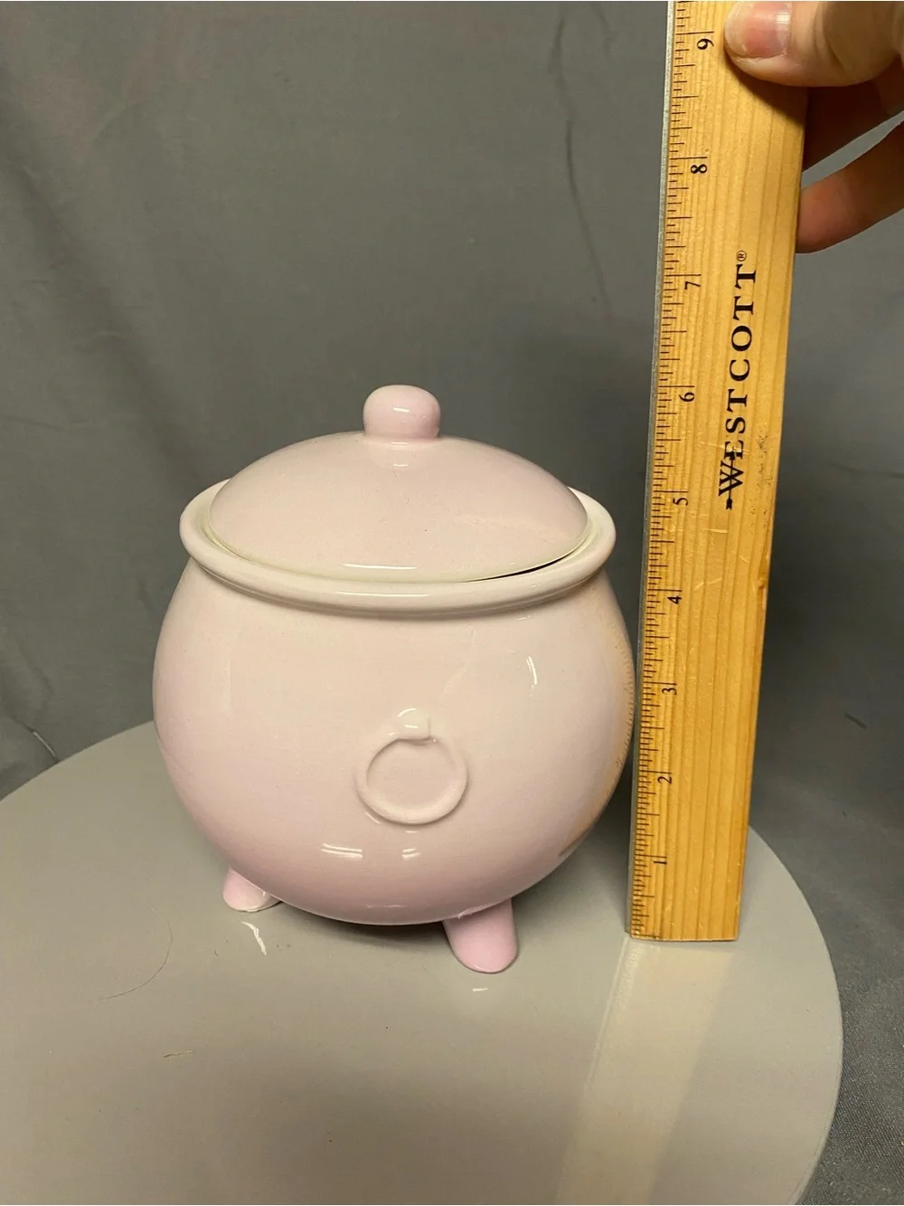 Target 2024 light purple Ceramic Cauldron Jar with Lid
